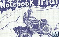 Motos de trial en un bloc de notas