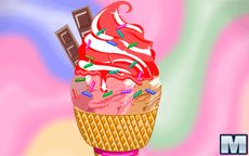 Prepara tú misma el helado para el postre - Juego