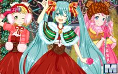 Conjuntos para vestir moda Navidadeña con vocaloid