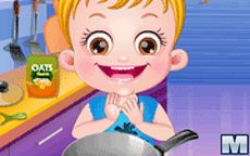 Baby Hazel cuida a su hermanito y le cocina la comida