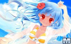 Bonnie on the beach, viste trajes de baño