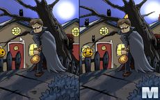 Mr Pumpkin in the Halloween Night