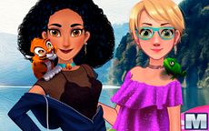 Jasmine and Rapunzel on Camping