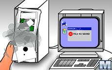 Hit the computer