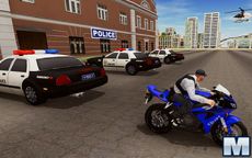 Police Chase Motorbike Driver