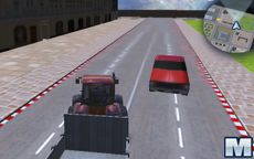 Tractor Driving Garbage