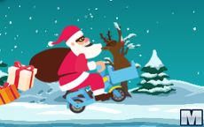 Santa On Wheelie Bike
