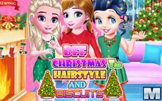 BFF Christmas Tree Hairstyle And Biscuits