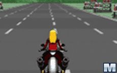 Corredor de motos y heavy metal