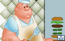 Buen cocinero de hamburguesas