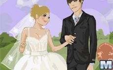 Novios casandose