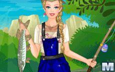 Juego de vestir a Barbie para ir de pesca